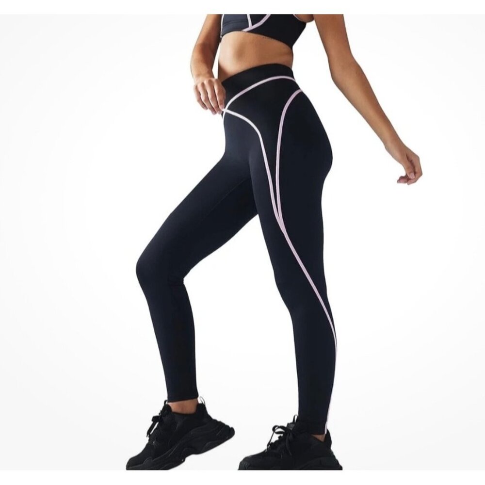 Savage X Fenty Womens X Mesh High-Waist Legging Size 1X Black Caviar - Picture 2 of 5